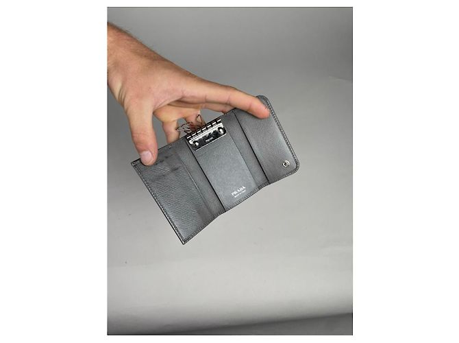 Prada blaue Lederhandtasche - Ansicht 4