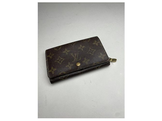 Cartera de cuero marrón Louis Vuitton Flore Castaño - vista 2
