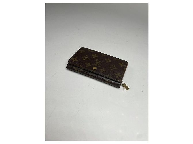 Cartera de cuero marrón Louis Vuitton Flore Castaño - vista 3
