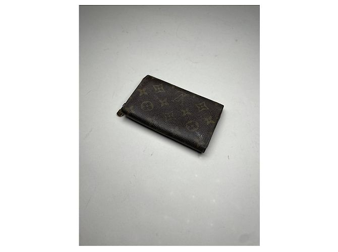 Cartera de cuero marrón Louis Vuitton Flore Castaño - vista 4