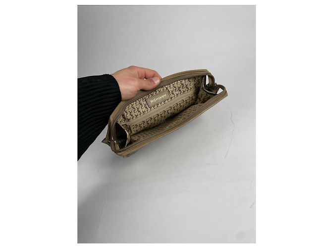 Yves Saint Laurent Black Leather Clutch Bag - view 3