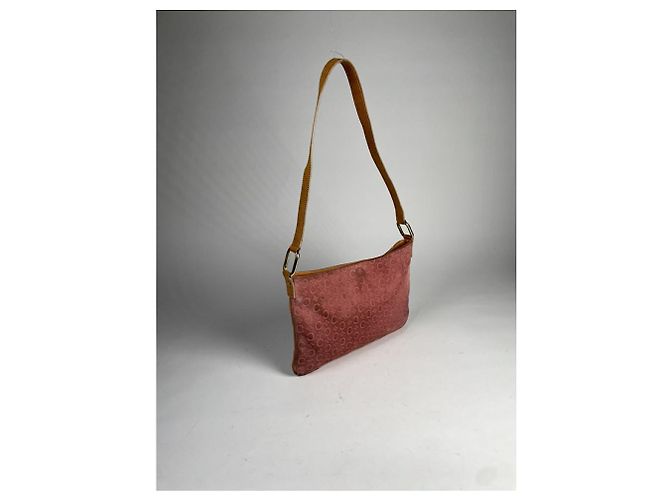 Céline Borsa in suede rosa Celine Triomphe - vista 2