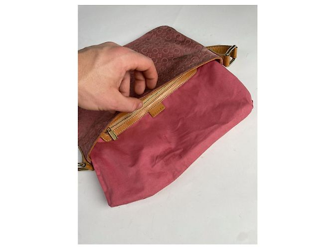 Céline Borsa in suede rosa Celine Triomphe - vista 3