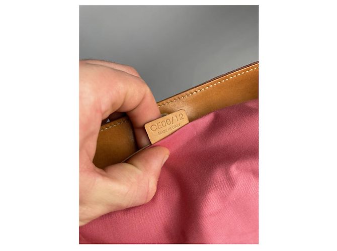 Céline Borsa in suede rosa Celine Triomphe - vista 4