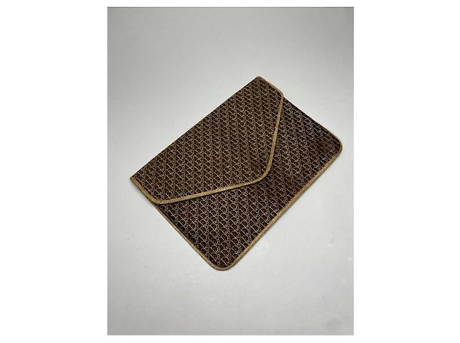 Clutch in cotone dorato Dior DiorAddict D'oro - vista 3