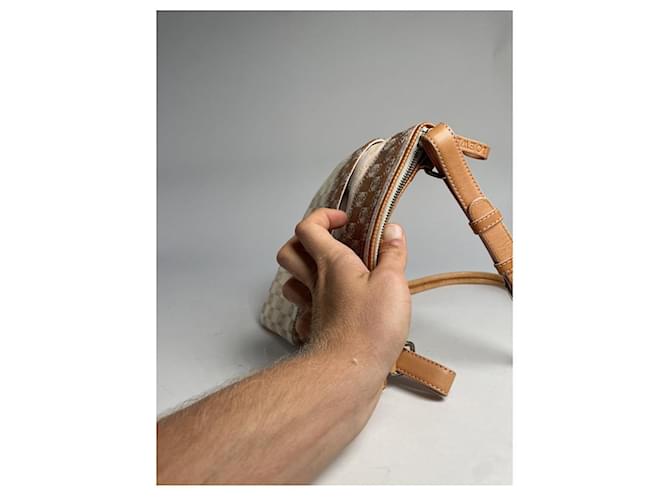 Borsa a mano in cotone beige Loewe Gate - vista 2