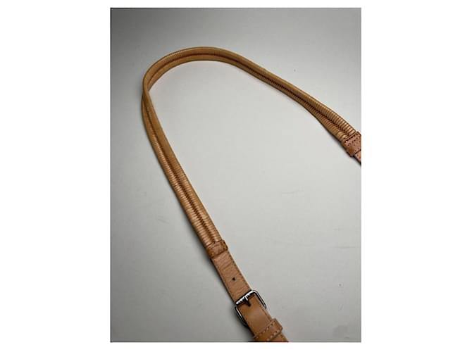 Borsa a mano in cotone beige Loewe Gate - vista 5