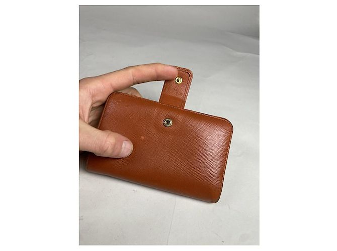 Prada Orange Leather Wallet - view 3