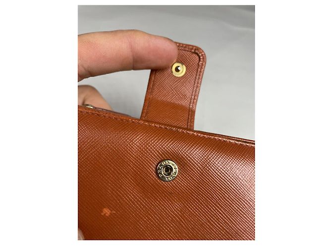 Prada Orange Leather Wallet - view 4