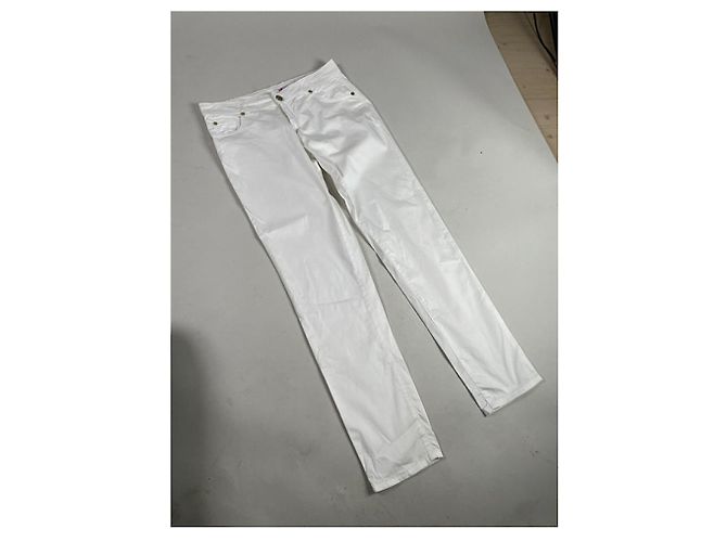 Calça de algodão branca Versace Branco - vista 3