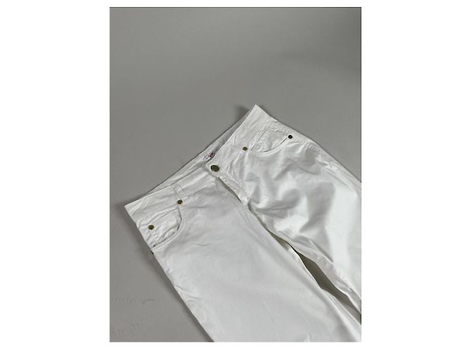 Calça de algodão branca Versace Branco - vista 5