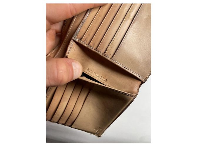 Cartera de cuero beige entrelazada de Gucci - vista 5