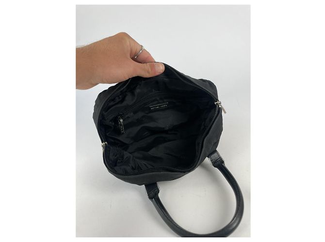 Schwarze Polyester-Handtasche von Bottega Veneta - Ansicht 3