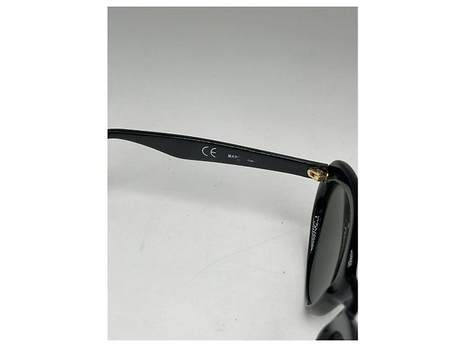 Occhiali da sole in plastica nera Bottega Veneta Nero - vista 4