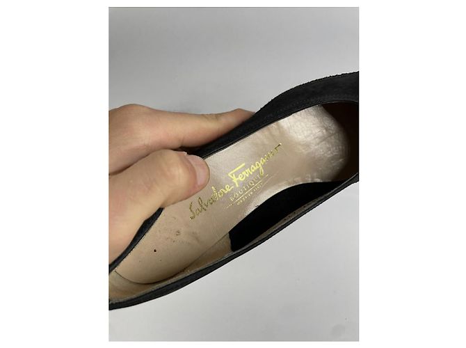 Ballerine in plastica nera Salvatore Ferragamo Nero - vista 4