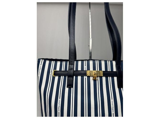 Courreges Borsa in pelle navy Courrèges Blu navy - vista 2