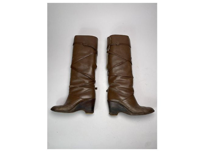 Stivale in pelle marrone Issey Miyake - vista 4
