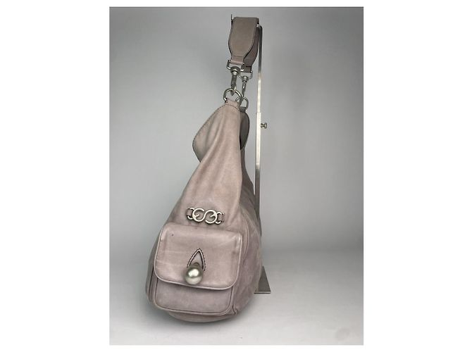 Escada graue Lederhandtasche - Ansicht 4