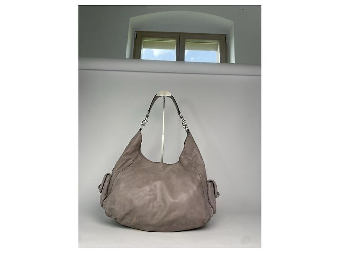 Escada graue Lederhandtasche - Ansicht 5