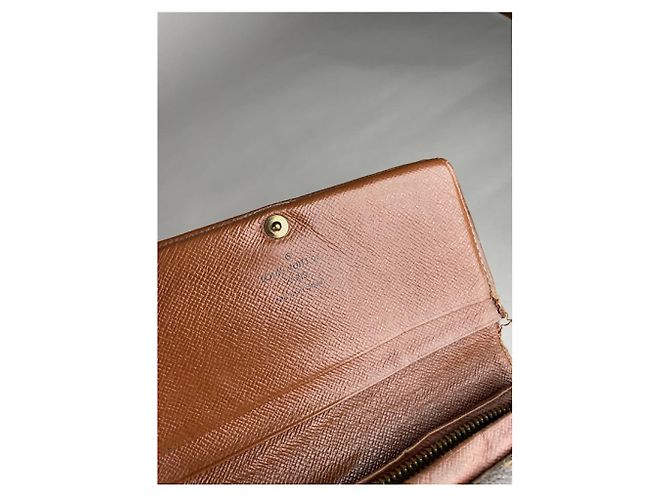 Billetera de cuero marrón Louis Vuitton Marie Castaño - vista 5