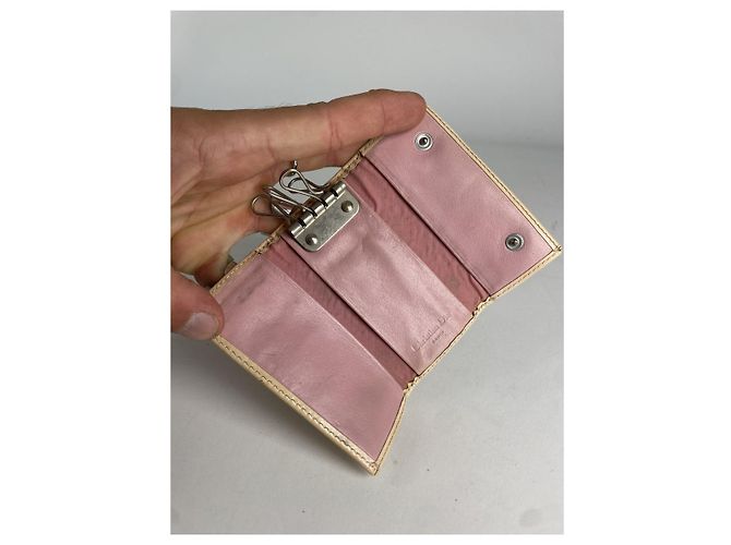 Borsa in pelle rosa Dior Saddle - vista 4