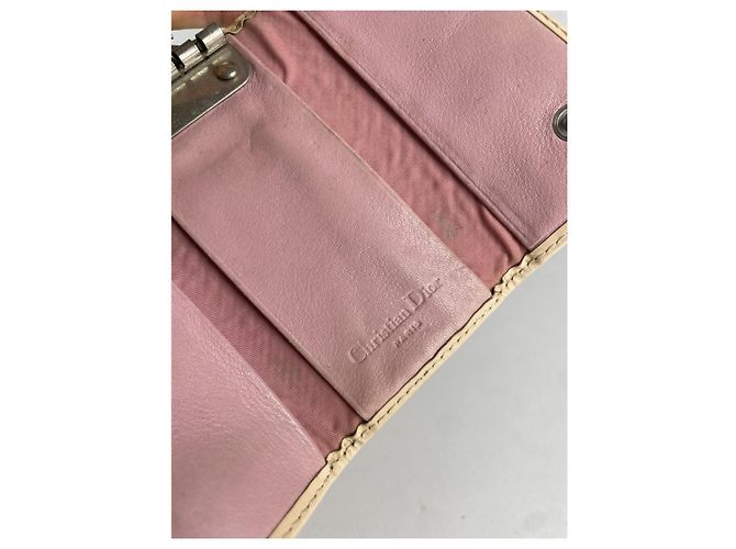 Borsa in pelle rosa Dior Saddle - vista 5