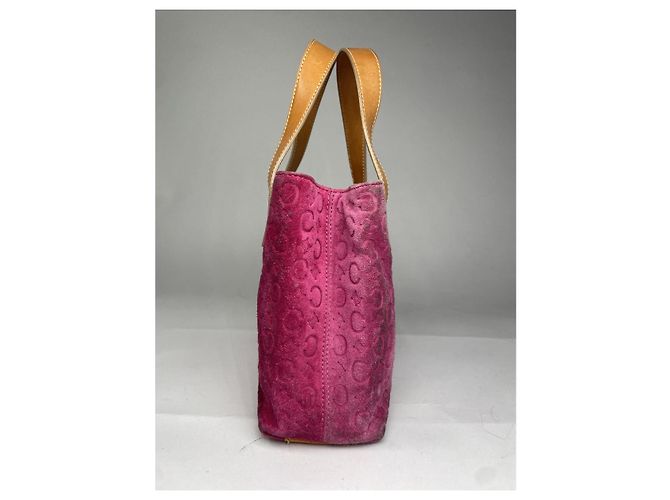 Céline Borsa in suede rosa Celine - vista 2