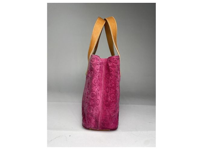 Céline Borsa in suede rosa Celine - vista 5