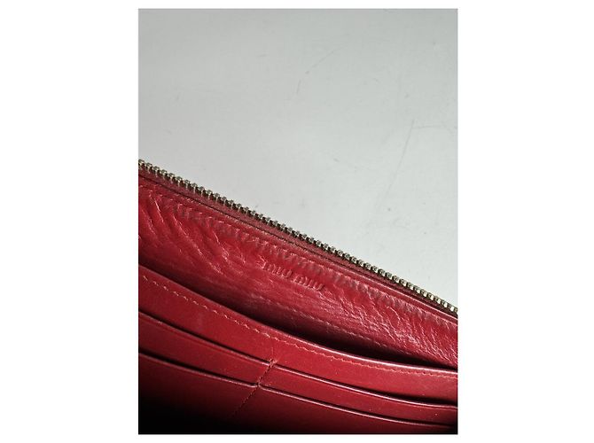 Cartera de cuero rojo Miu Miu Roja - vista 4
