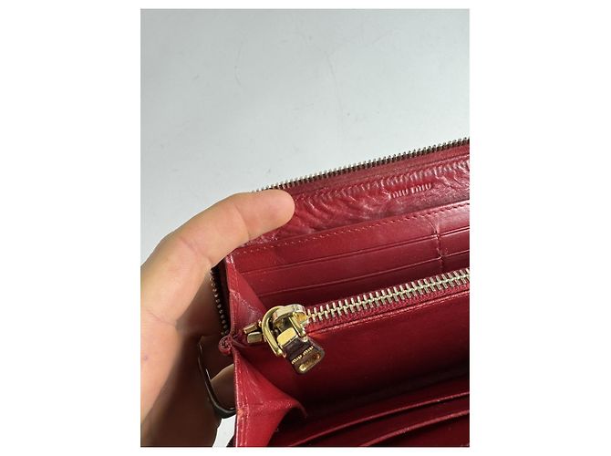 Cartera de cuero rojo Miu Miu Roja - vista 5