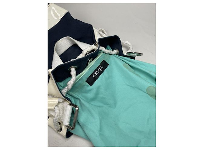 Versace White Cotton Handbag - view 4