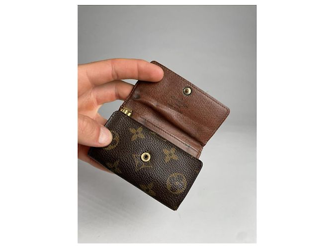 Borsa in pelle marrone Louis Vuitton Lockme - vista 3