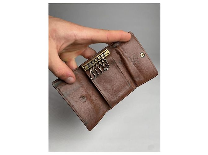 Borsa in pelle marrone Louis Vuitton Lockme - vista 4