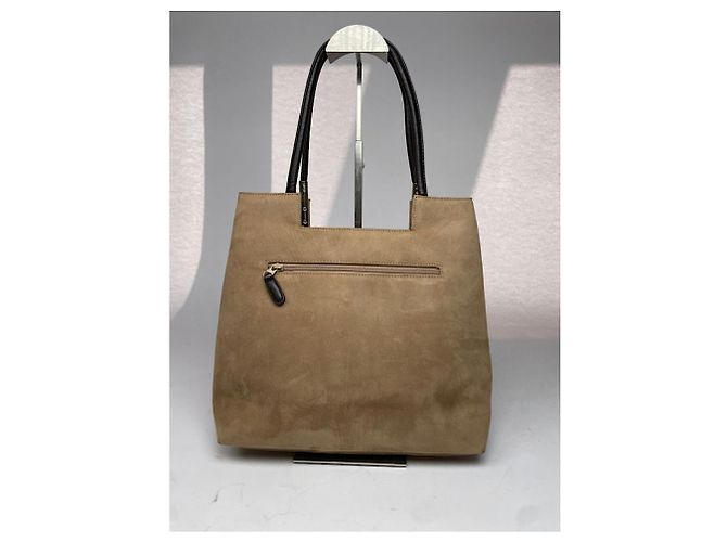 Autre Marque Borsa in suede marrone non firmata - vista 2