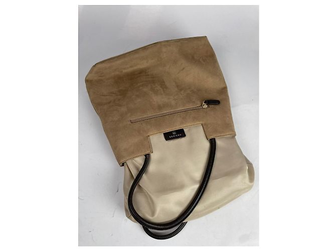 Autre Marque Borsa in suede marrone non firmata - vista 3