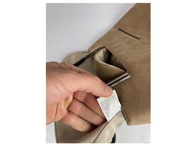 Autre Marque Borsa in suede marrone non firmata - vista 4
