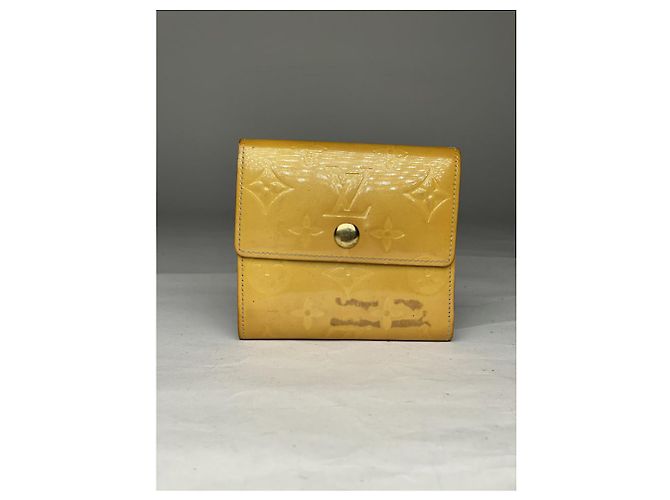 Portafoglio in pelle gialla Louis Vuitton Metis Giallo - vista 3