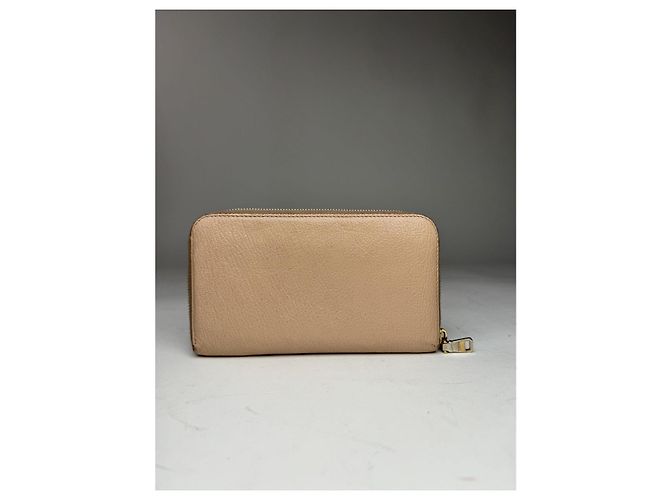 Cartera de cuero beige Miu Miu - vista 2
