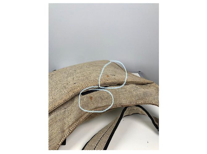Borsa a mano in cotone beige Prada Cleo - vista 3