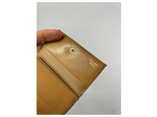 Céline Cartera de cuero marrón Celine Triomphe Castaño - vista 4