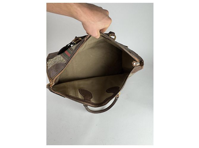 Gucci Ophidia graue Leder Reisetasche - Ansicht 2
