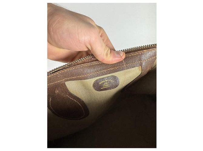Gucci Ophidia graue Leder Reisetasche - Ansicht 3