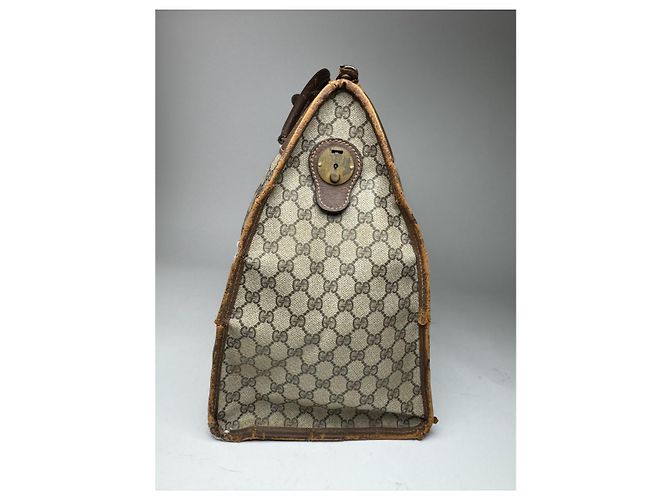 Gucci Ophidia graue Leder Reisetasche - Ansicht 5