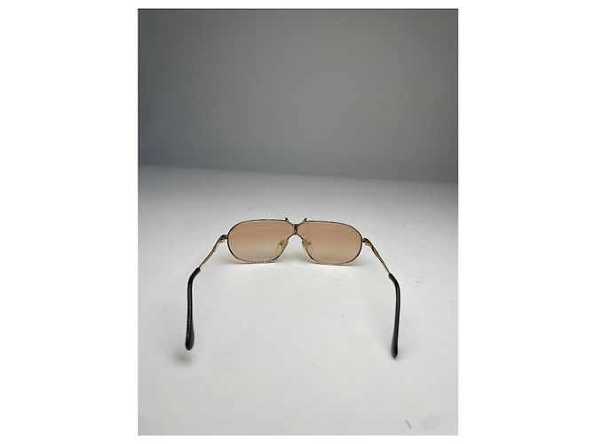 Gafas de sol de metal marrón Yves Saint Laurent Castaño - vista 2