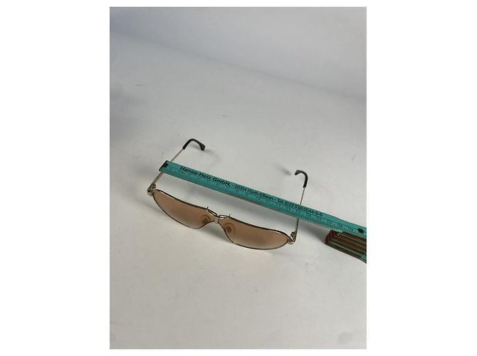 Gafas de sol de metal marrón Yves Saint Laurent Castaño - vista 4