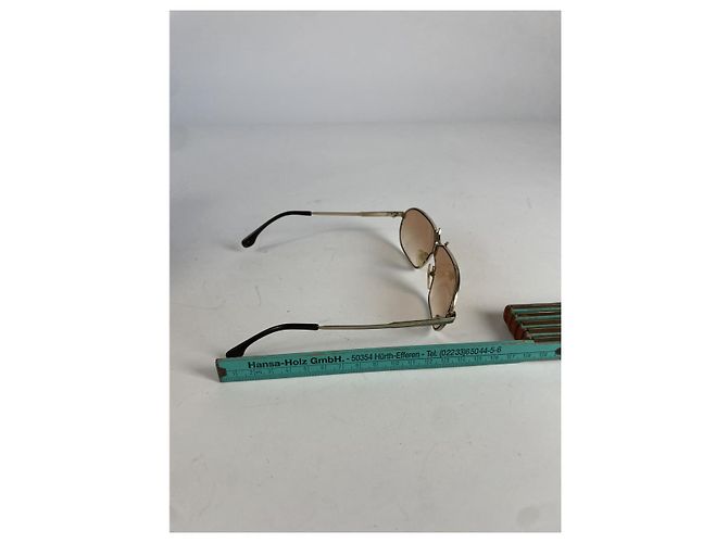 Gafas de sol de metal marrón Yves Saint Laurent Castaño - vista 5