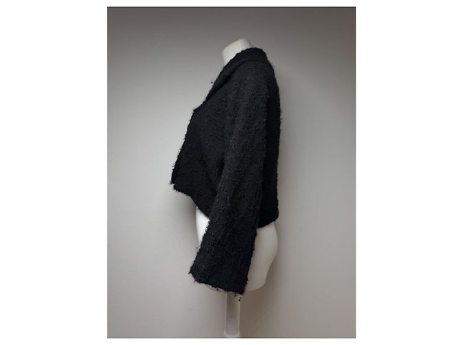 Abrigo trench de lana negra Balenciaga Negro - vista 3
