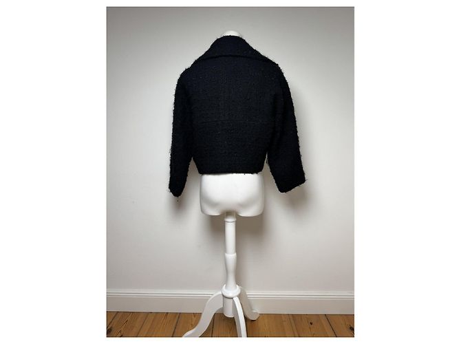 Abrigo trench de lana negra Balenciaga Negro - vista 4
