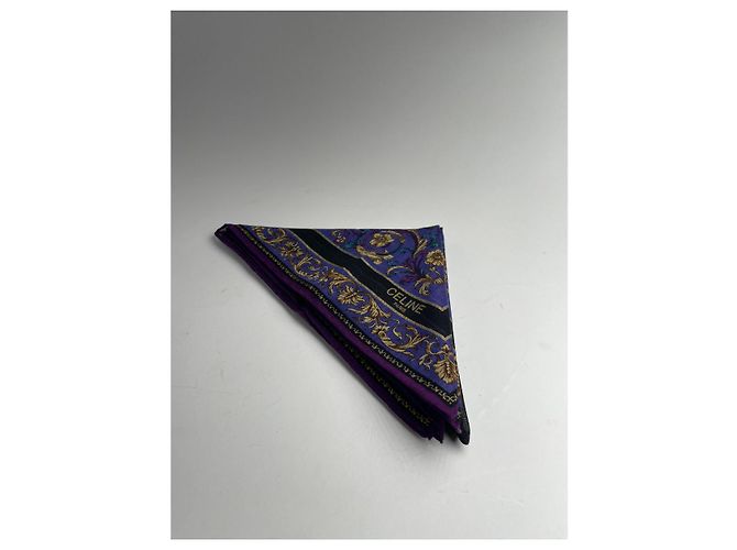 Céline Cachecol de seda roxa Celine Roxo - vista 4