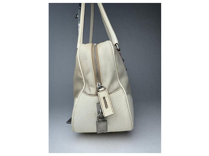 Borsa in pelle bianca Prada Re-Edition 1995 Bianco - vista 5